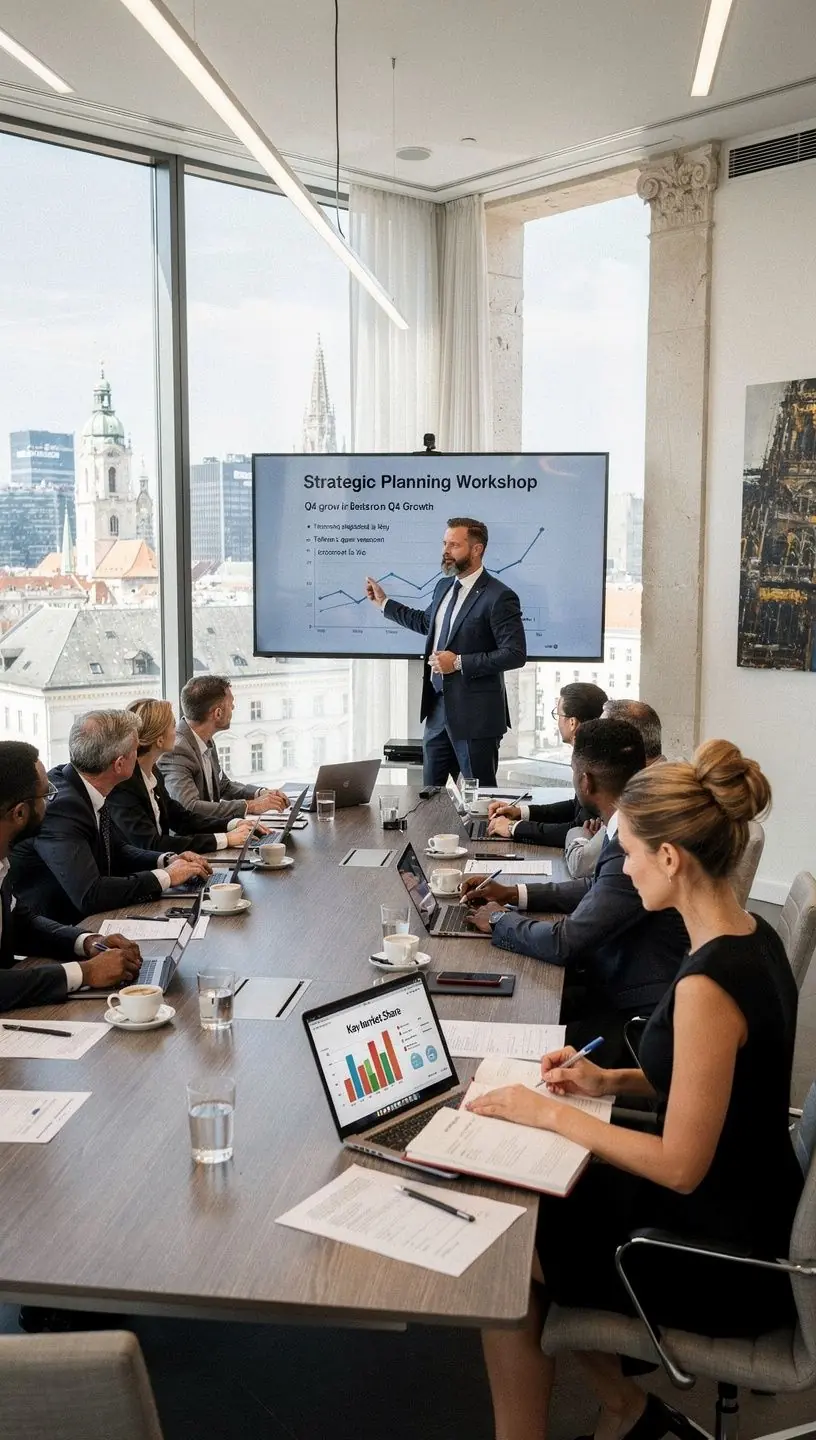 Teilnehmer engagieren sich aktiv in einer Diskussion während eines Verkaufstrainings.