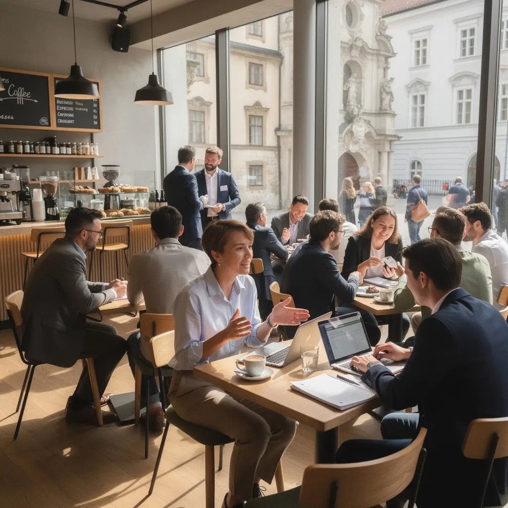 Teilnehmer engagieren sich aktiv in einer Diskussion während eines Verkaufstrainings.
